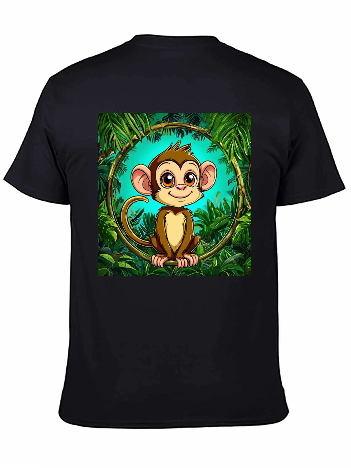 Jungle Monkey Graphic T-Shirt - Fun Cartoon Design