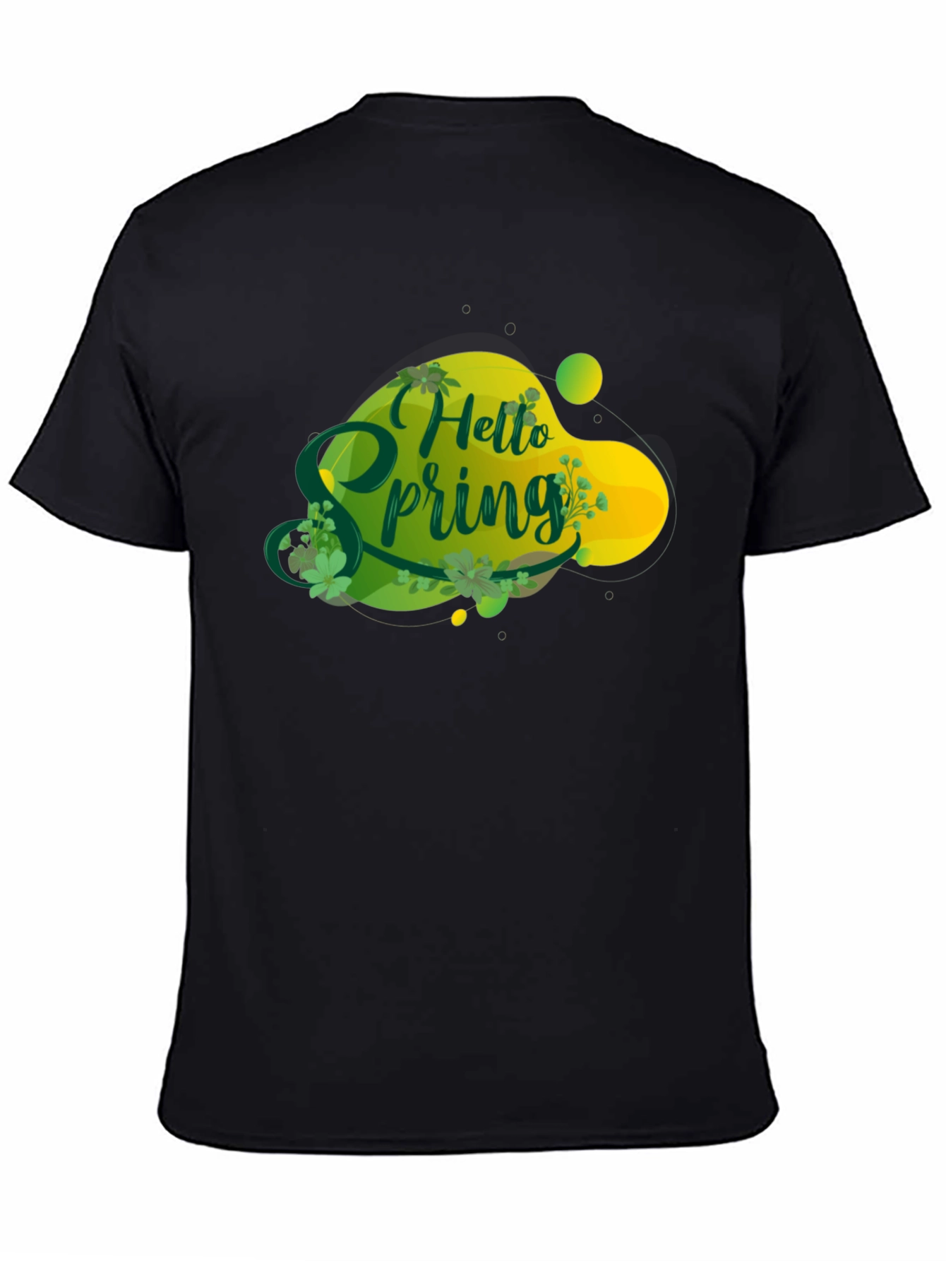Hello Spring Graphic Tee - Black