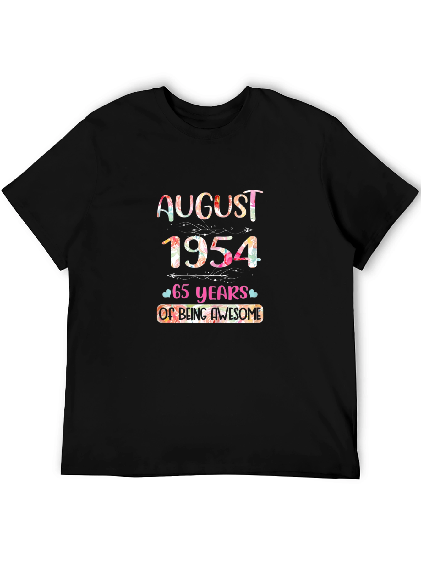 August 1954 Birthday 65 Years of Awesome T-Shirt
