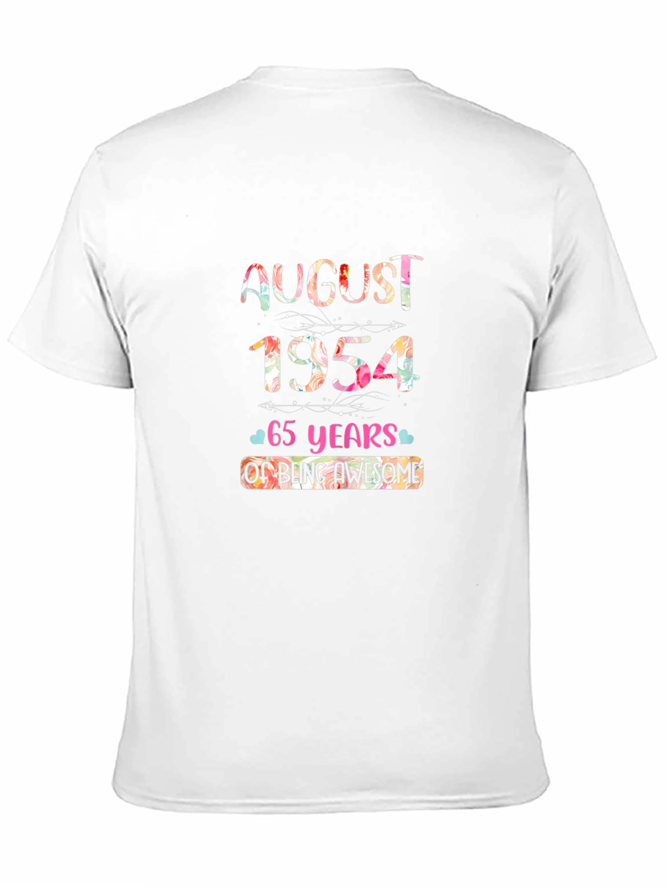 August 1954 Birthday 65 Years of Awesome T-Shirt