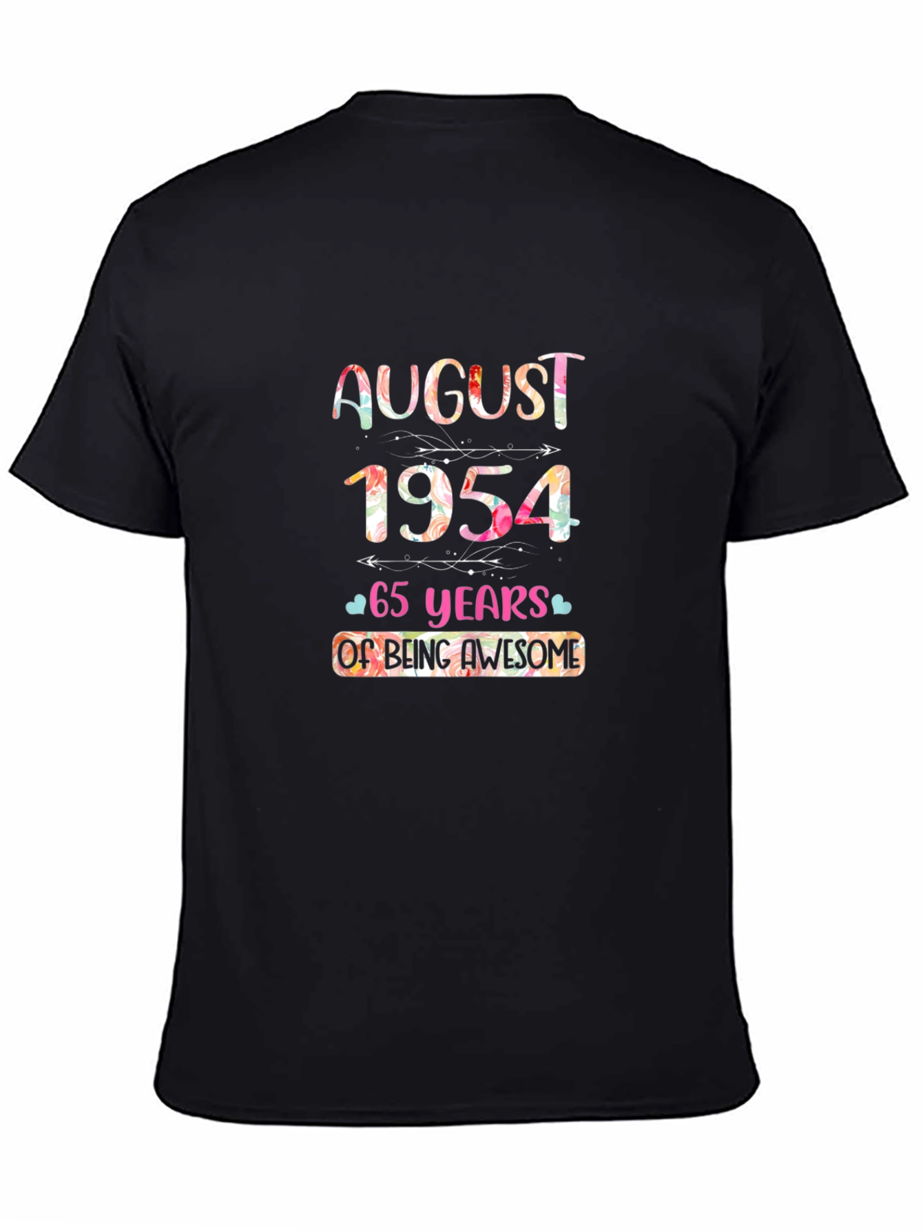 August 1954 Birthday 65 Years of Awesome T-Shirt