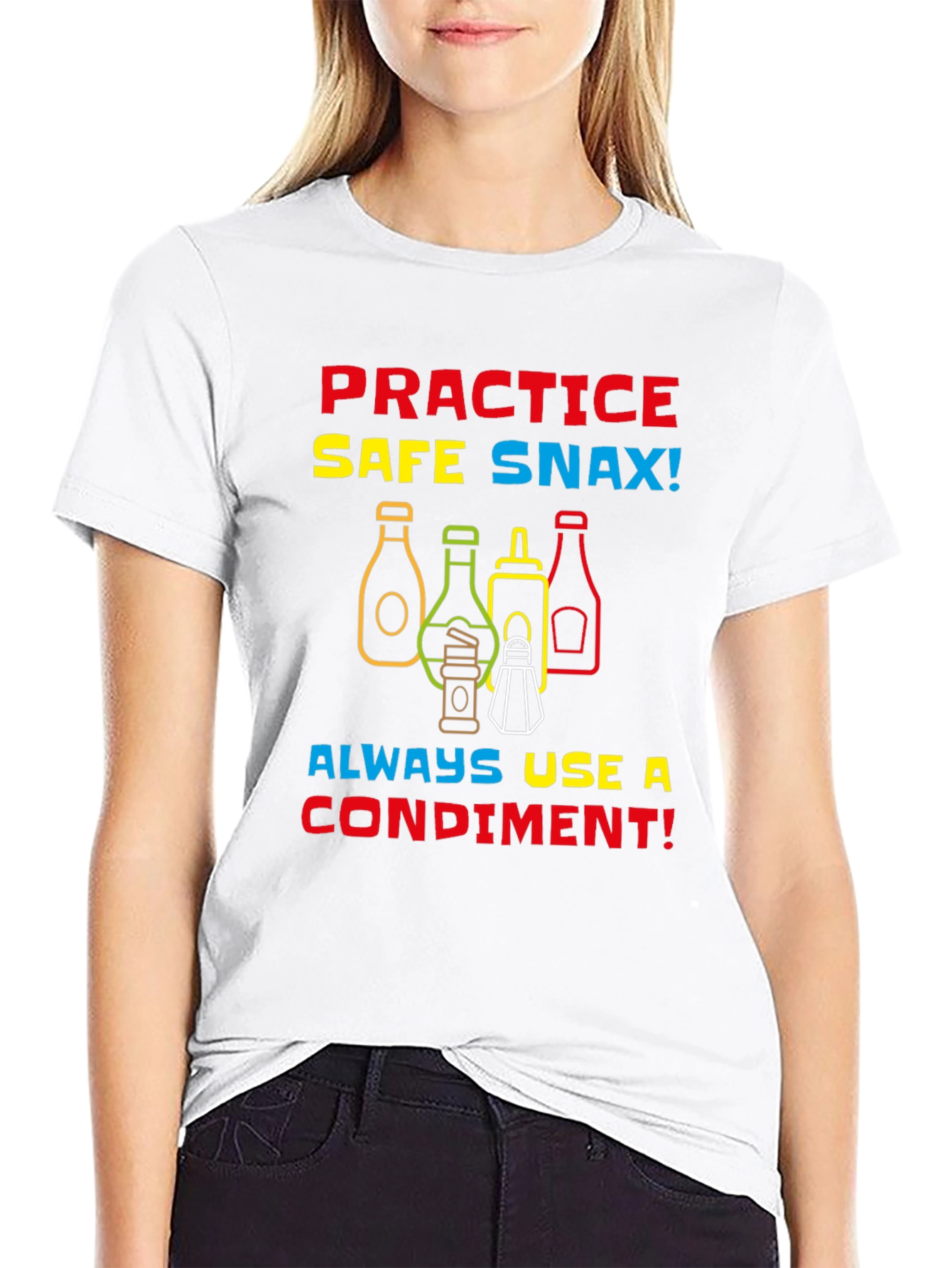 Practice Safe Snax Condiment T-Shirt