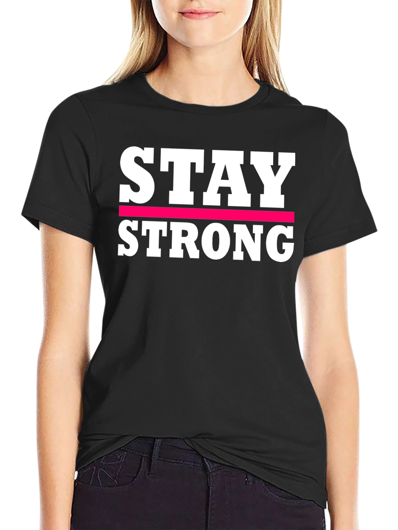 Stay Strong Graphic Tee - Black
