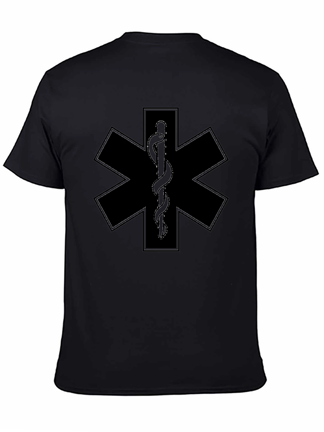 Star of Life Black T-Shirt EMS EMT Paramedic