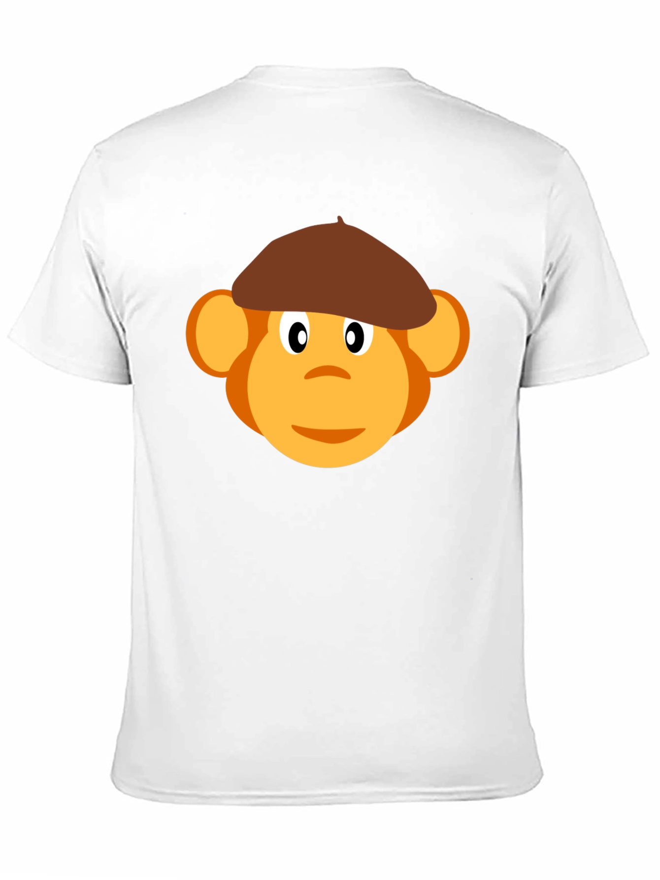 Monkey Beret Graphic Tee - Black Cotton T-Shirt