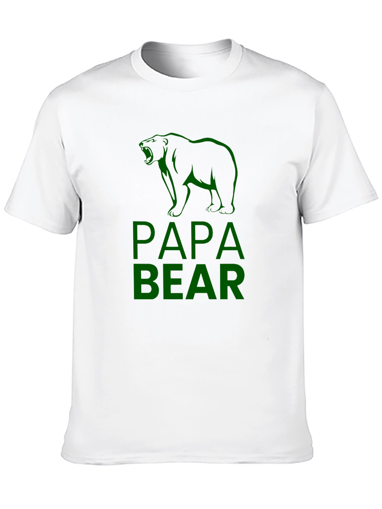 Papa Bear Graphic Tee - Black Cotton T-Shirt