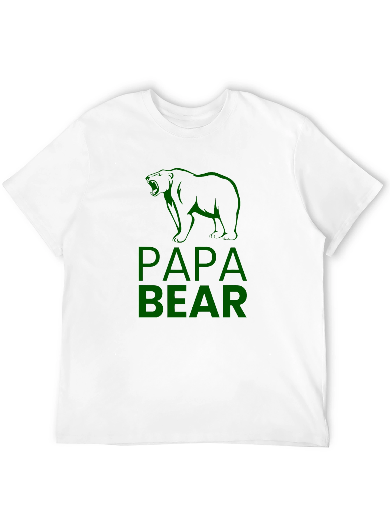 Papa Bear Graphic Tee - Black Cotton T-Shirt