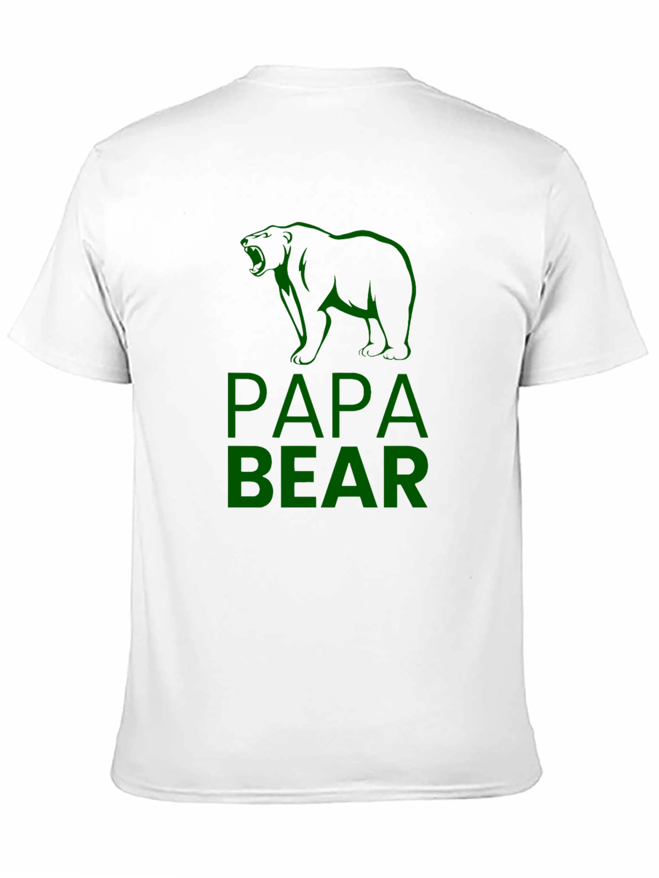 Papa Bear Graphic Tee - Black Cotton T-Shirt