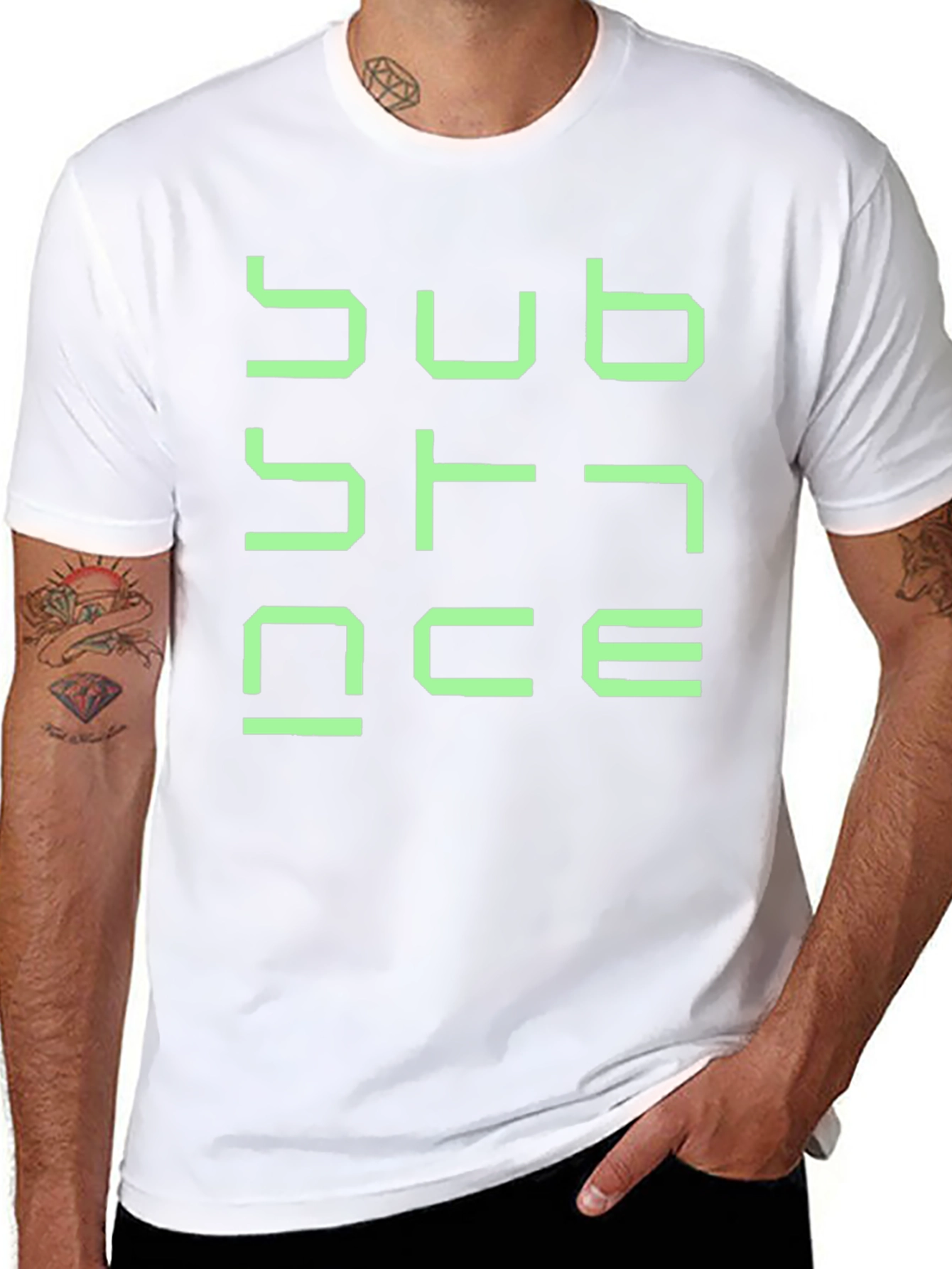 Substance Graphic T-Shirt - Black Cotton Blend