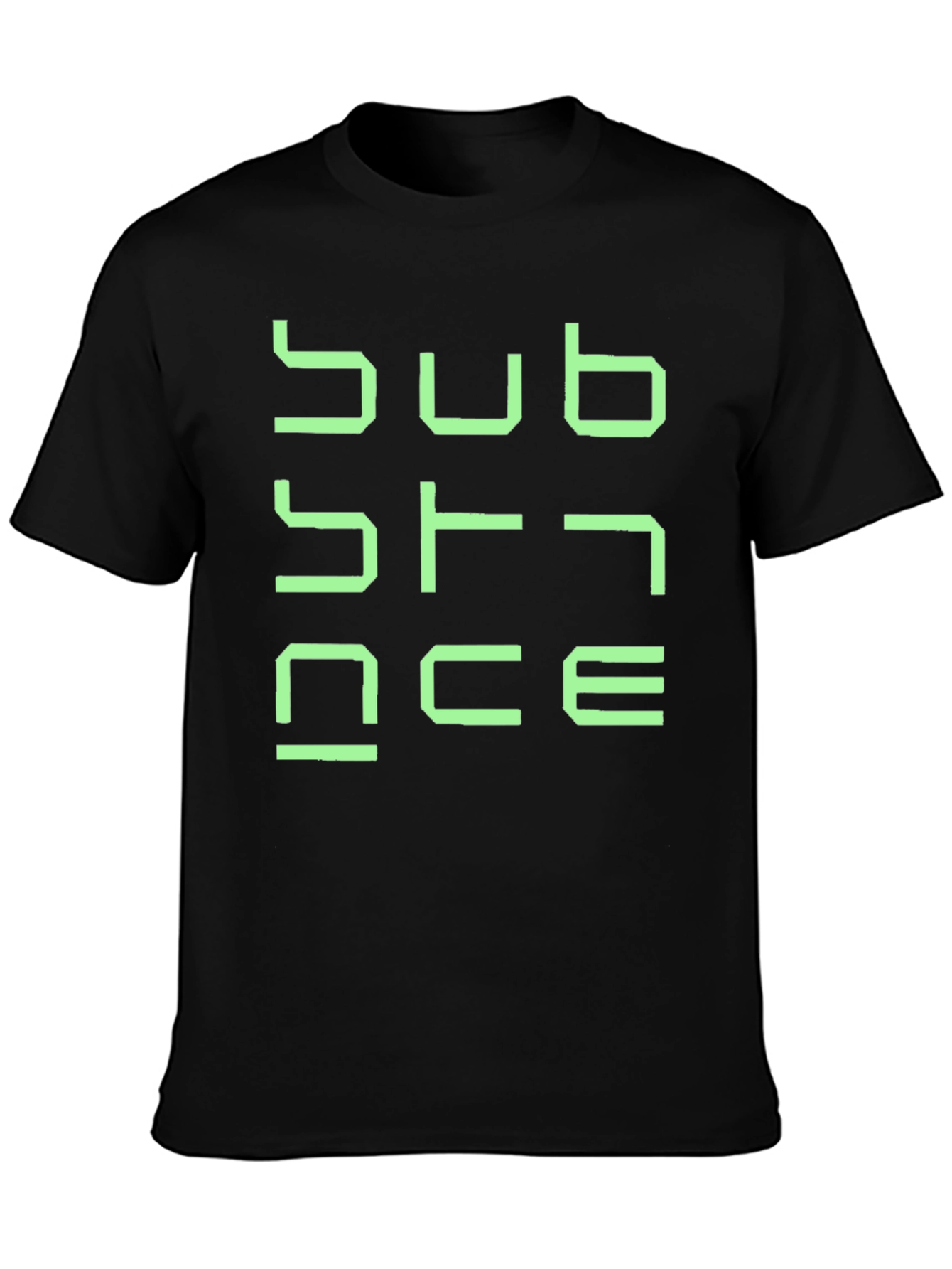 Substance Graphic T-Shirt - Black Cotton Blend
