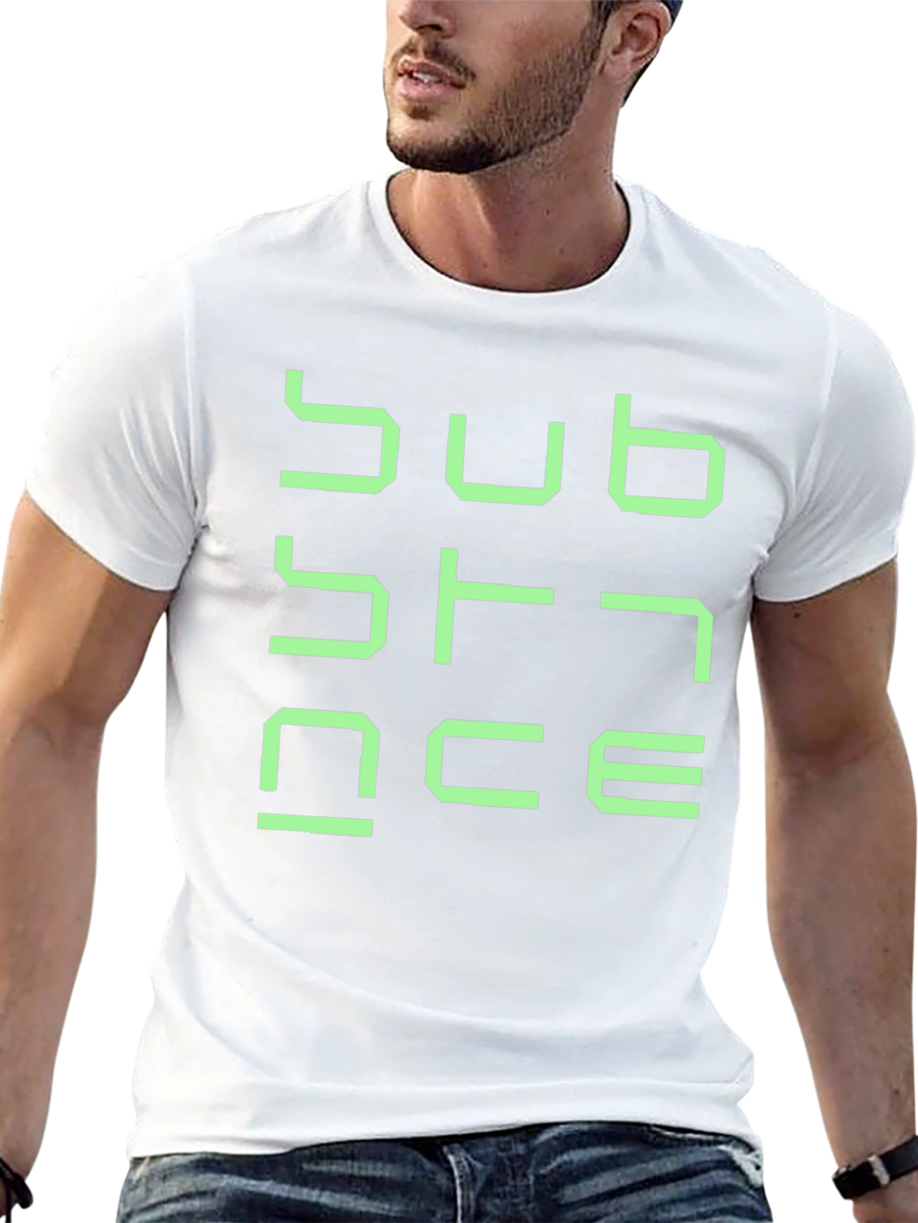 Substance Graphic T-Shirt - Black Cotton Blend