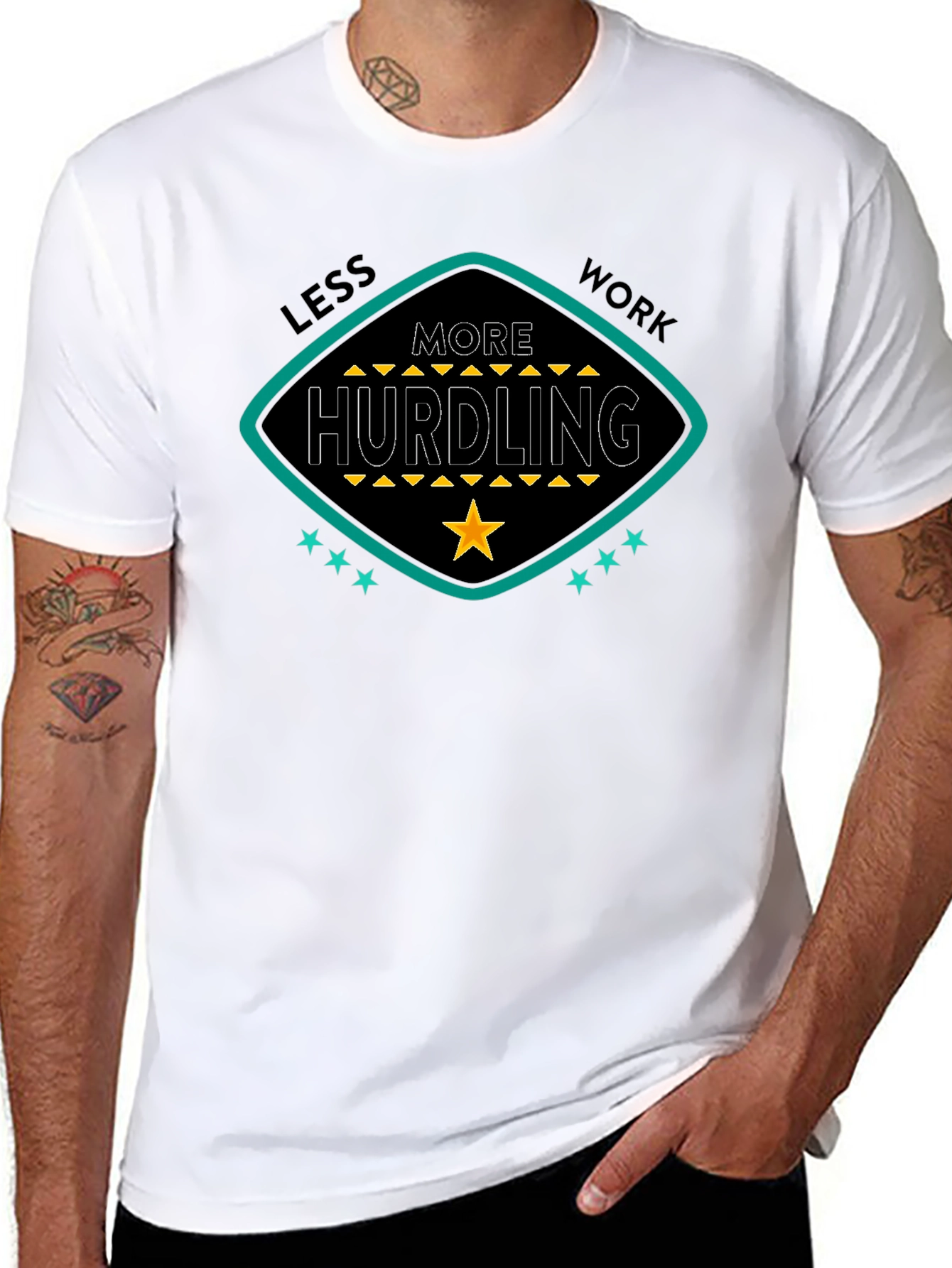 Less Work More Hurdling Graphic Tee