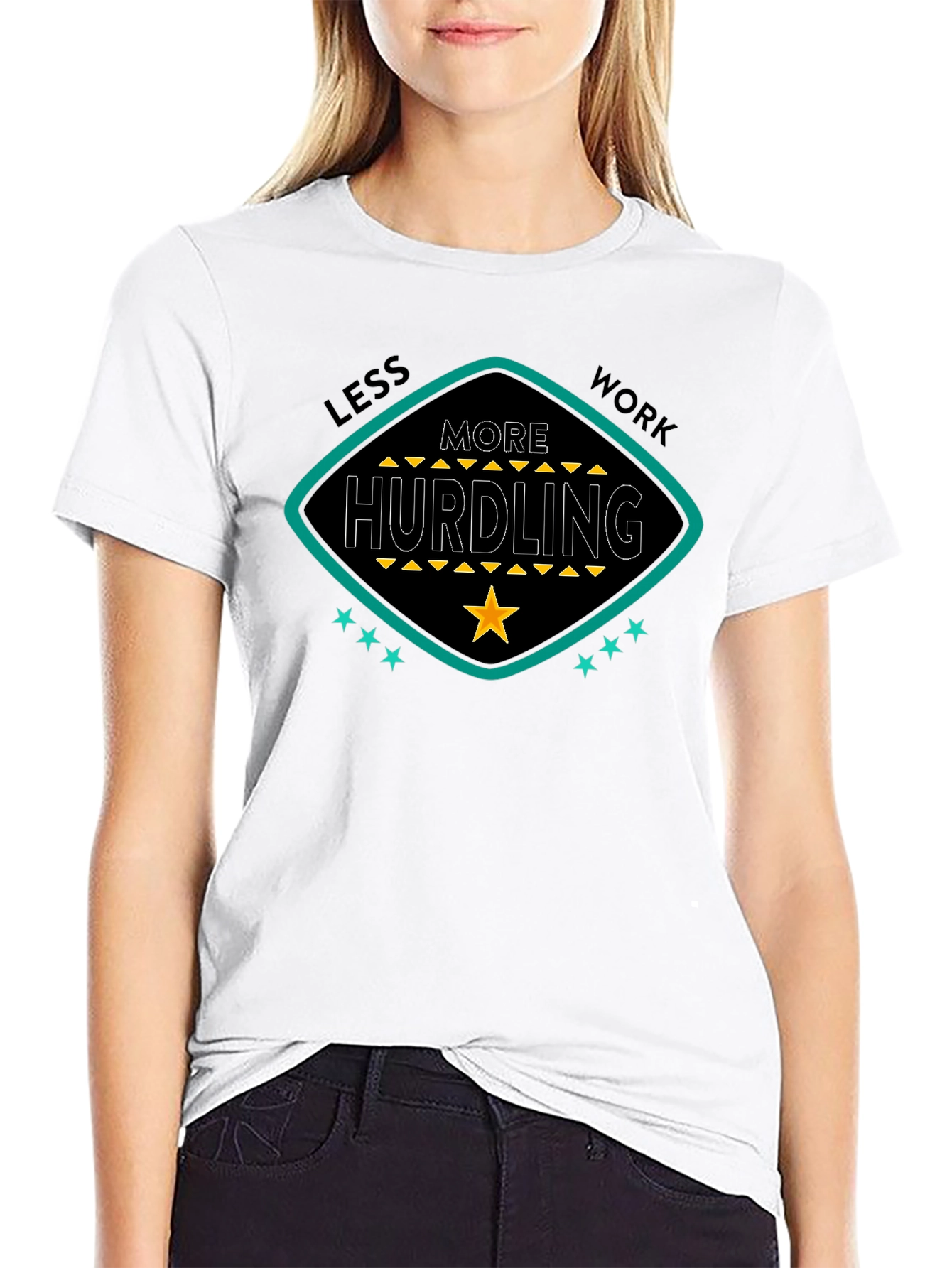 Less Work More Hurdling Graphic Tee