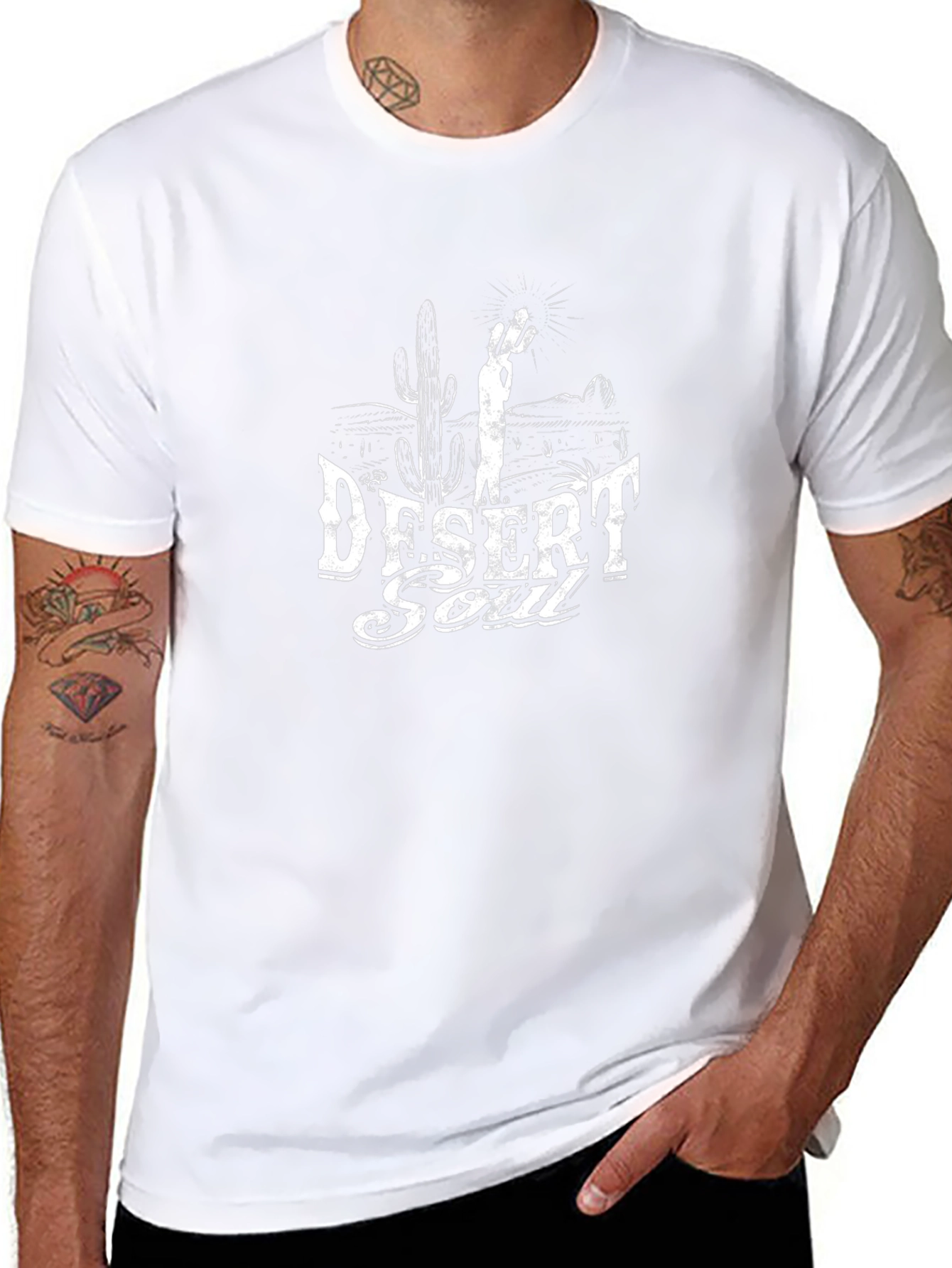 Desert Soul Graphic Tee - Black Cotton T-Shirt