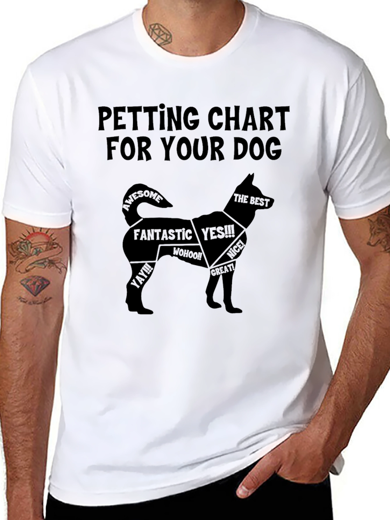 Dog Petting Chart T-Shirt