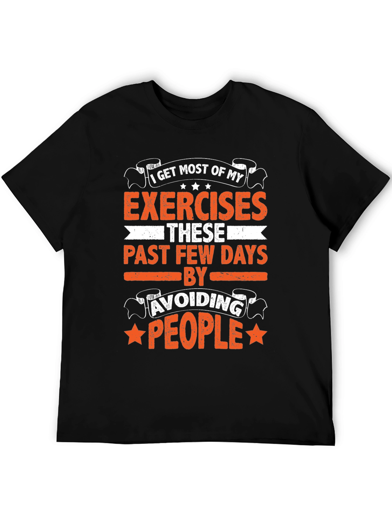 Funny Exercise Avoid People Graphic Tee