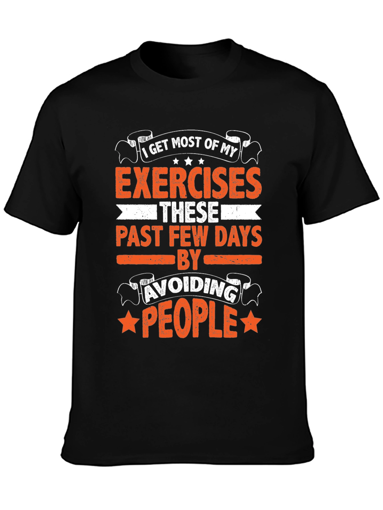 Funny Exercise Avoid People Graphic Tee