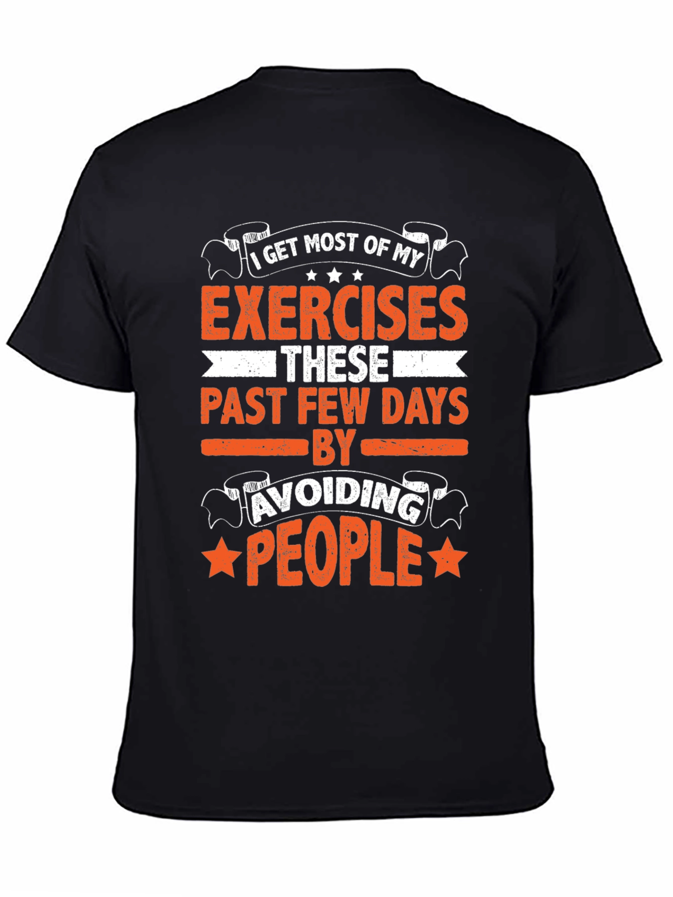 Funny Exercise Avoid People Graphic Tee