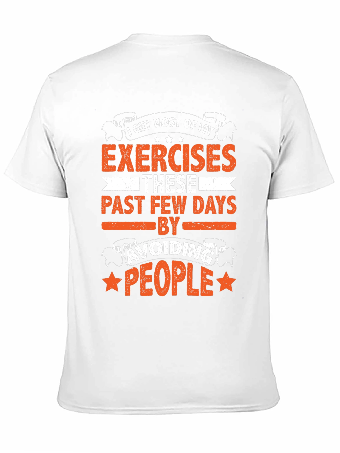 Funny Exercise Avoid People Graphic Tee