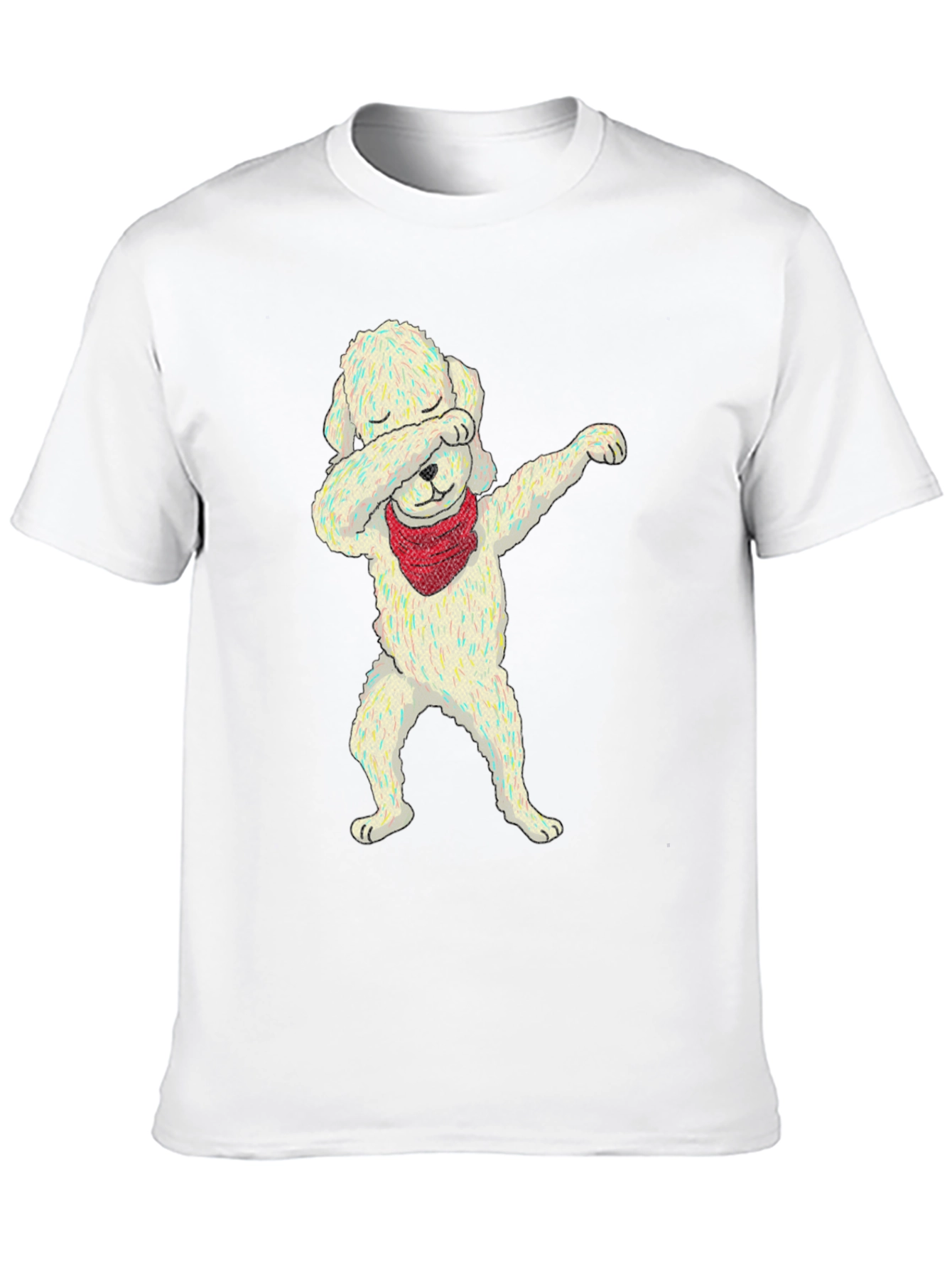 Dabbing Dog Graphic Tee - Trendy Unisex T-Shirt
