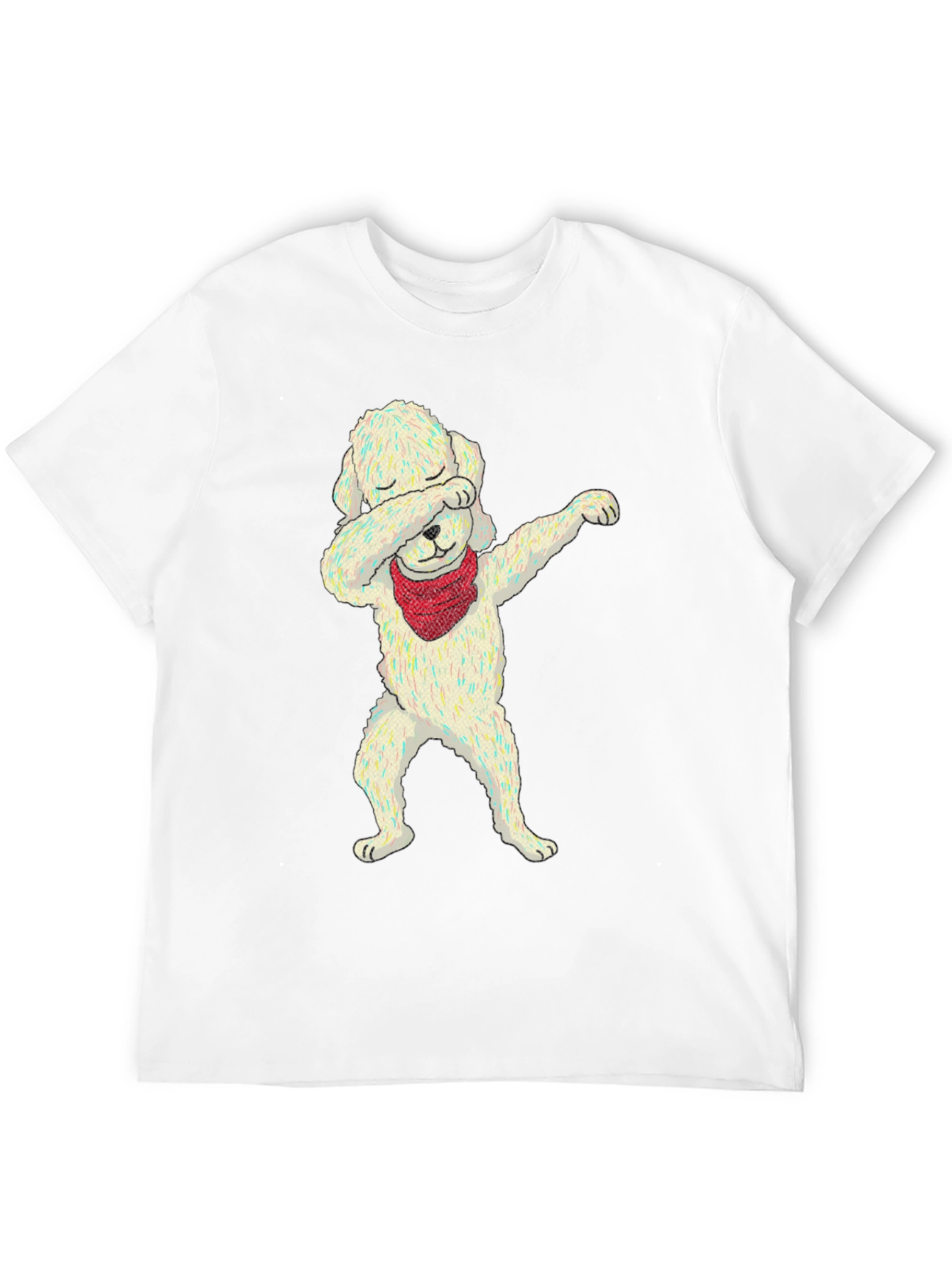 Dabbing Dog Graphic Tee - Trendy Unisex T-Shirt