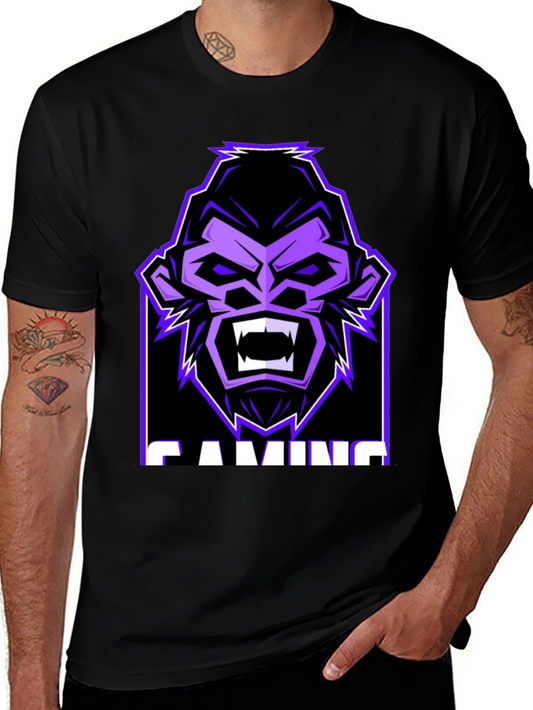 Gamer Gorilla Graphic Tee - Black
