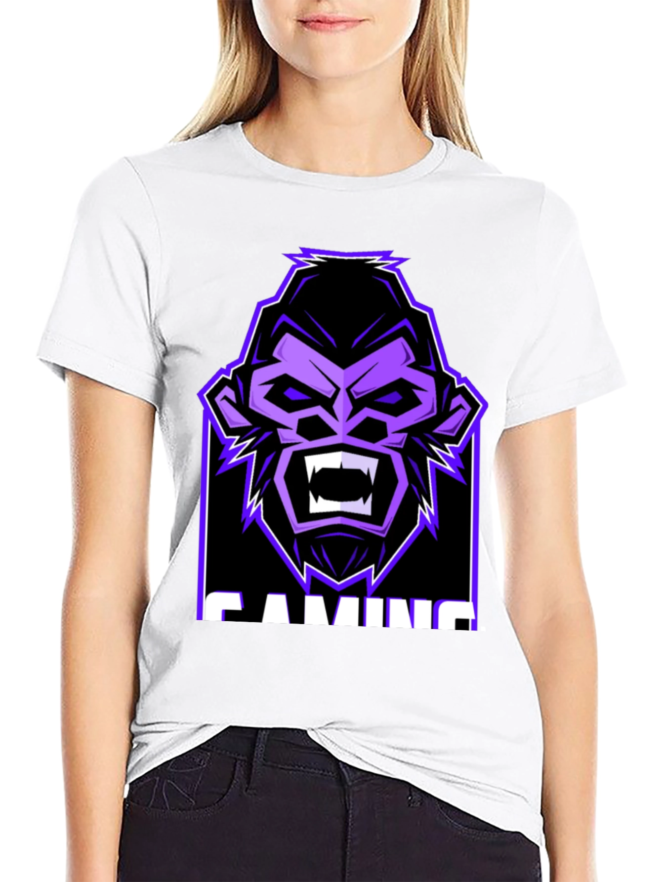 Gamer Gorilla Graphic Tee - Black