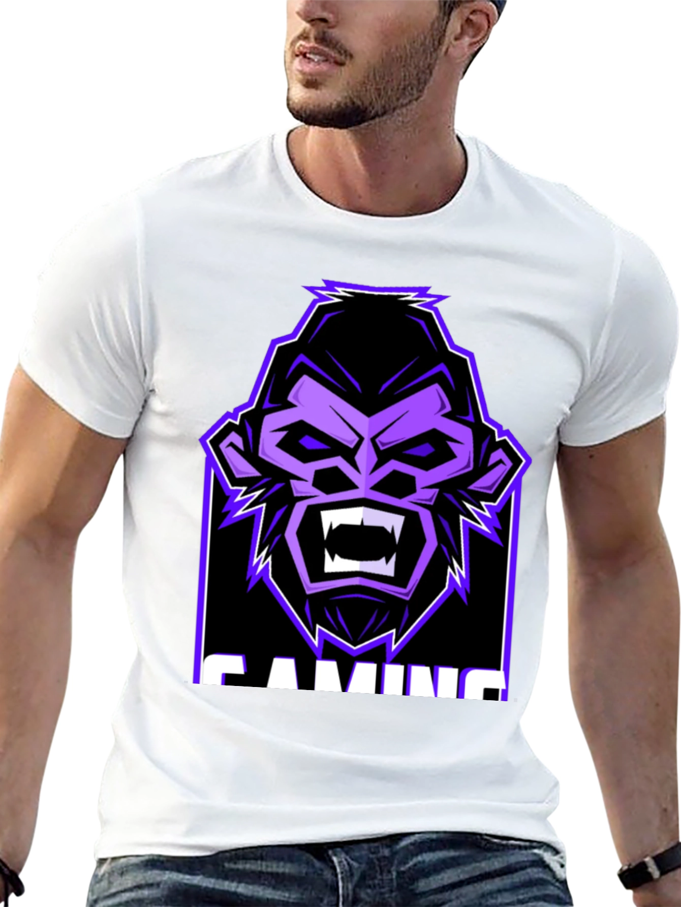 Gamer Gorilla Graphic Tee - Black