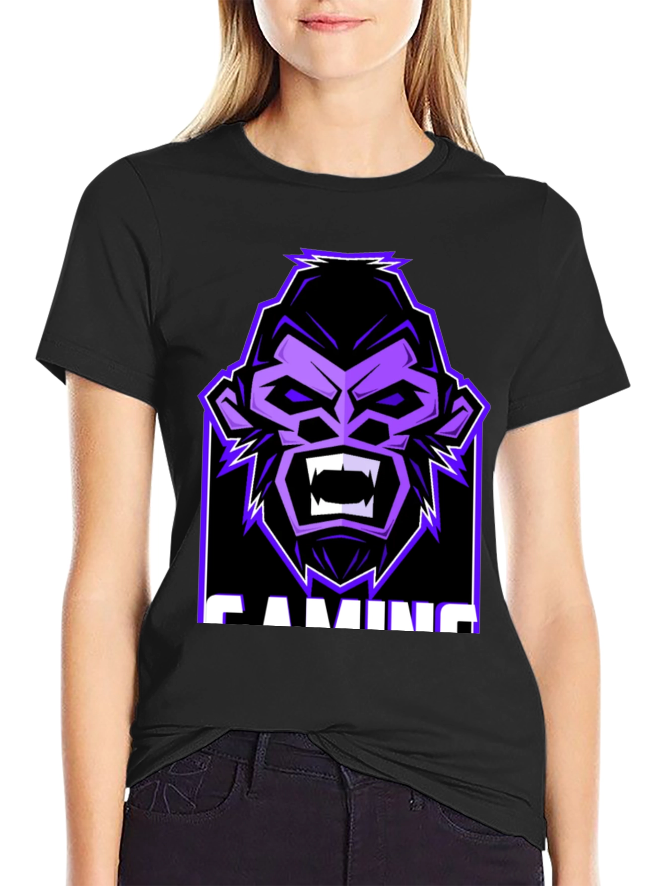 Gamer Gorilla Graphic Tee - Black