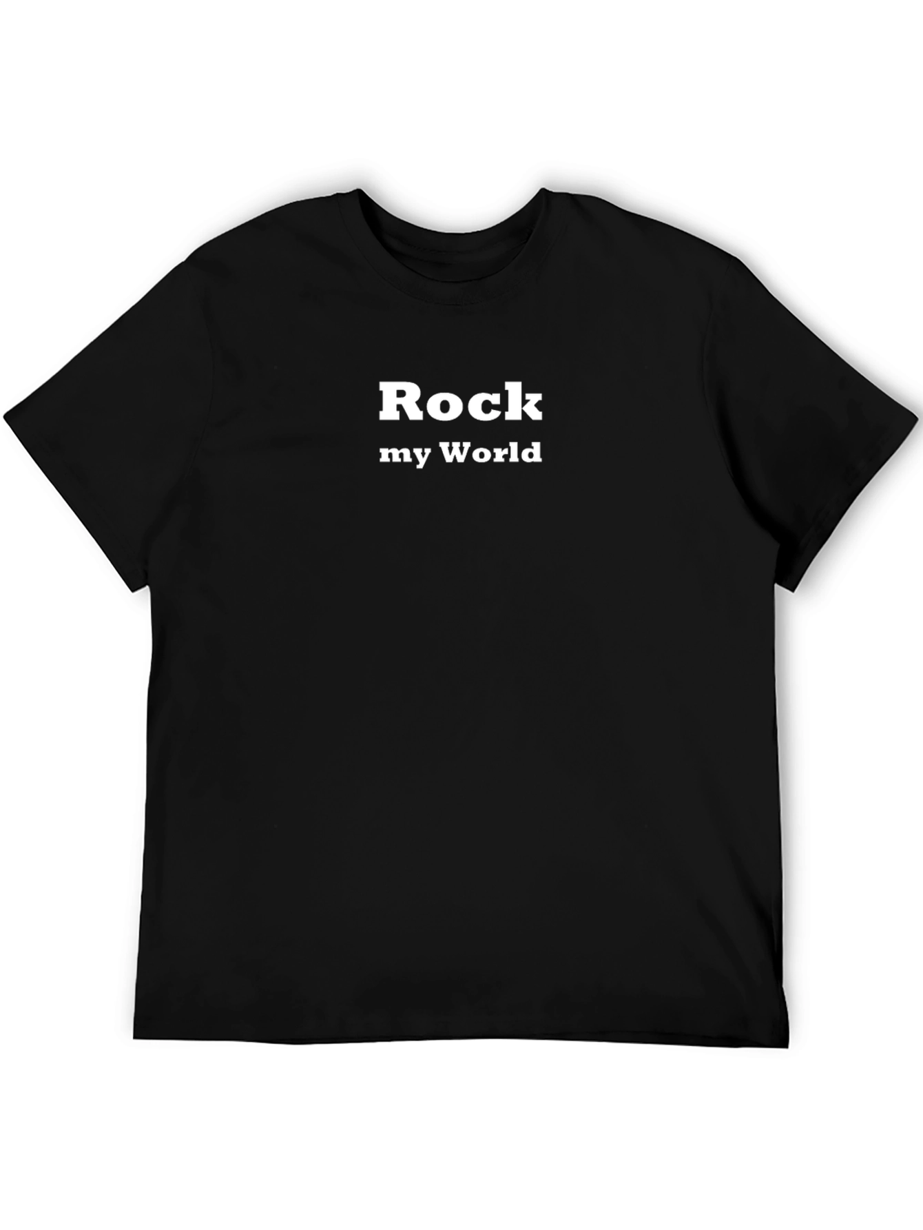 Rock My World T-Shirt - Black Cotton Tee