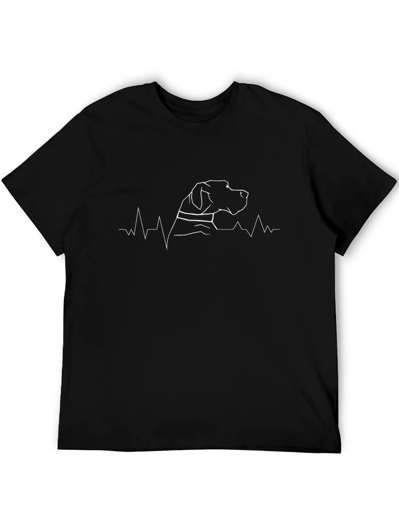 Dog Breed Heartbeat T-Shirt - Black