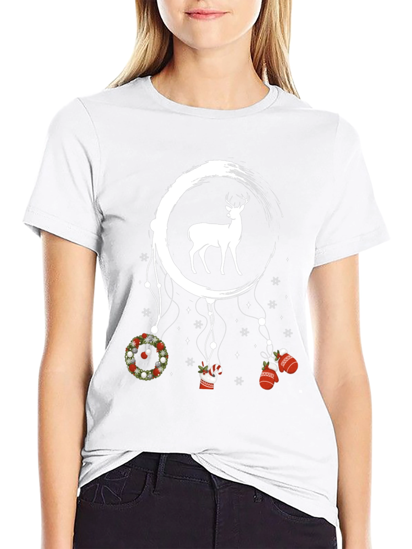 Festive Deer Dreamcatcher Tee