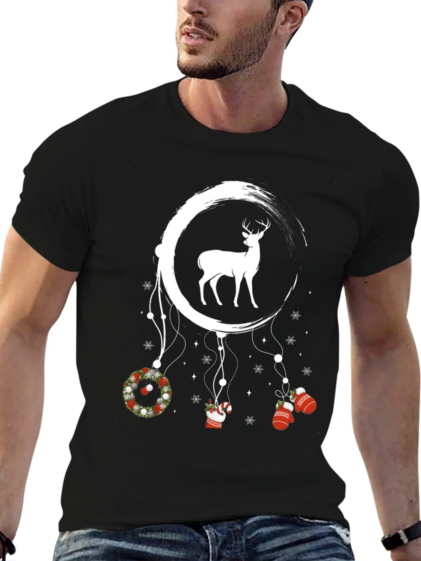 Festive Deer Dreamcatcher Tee