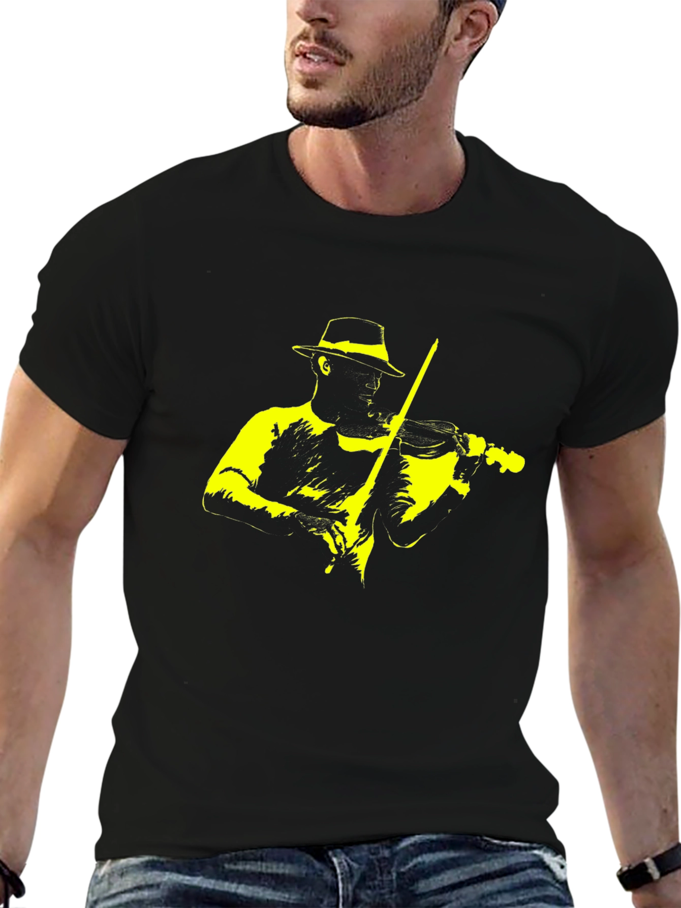 Musician Graphic Tee - Black T-Shirt