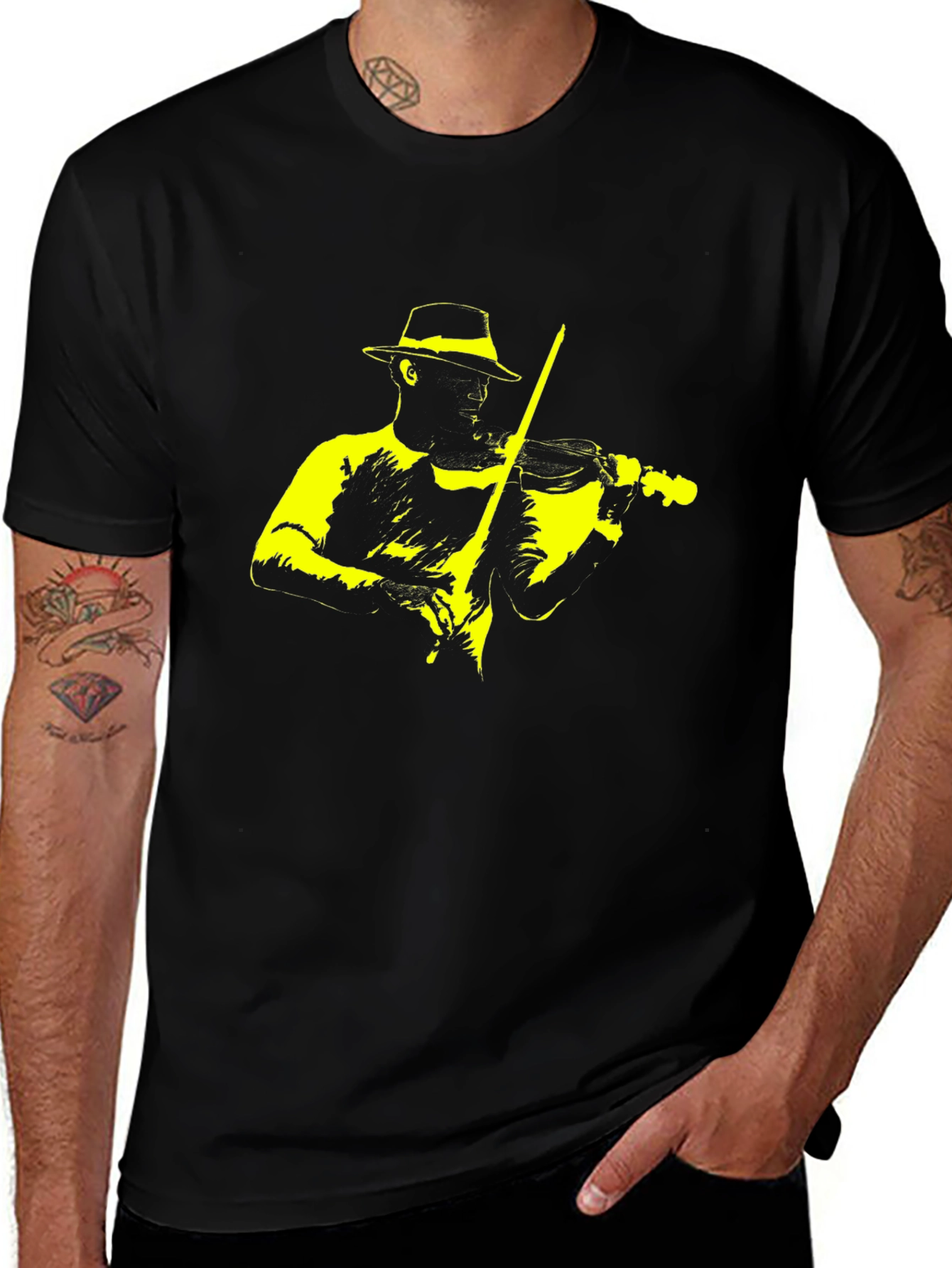 Musician Graphic Tee - Black T-Shirt