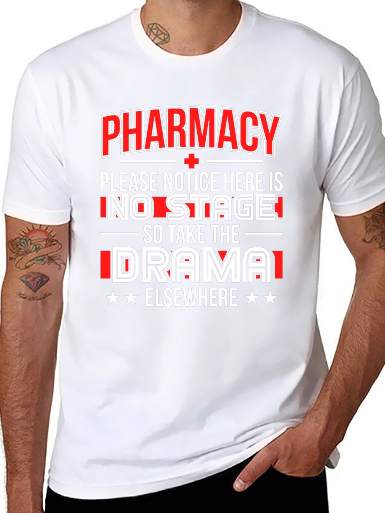Pharmacy No Drama T-Shirt Funny Gift