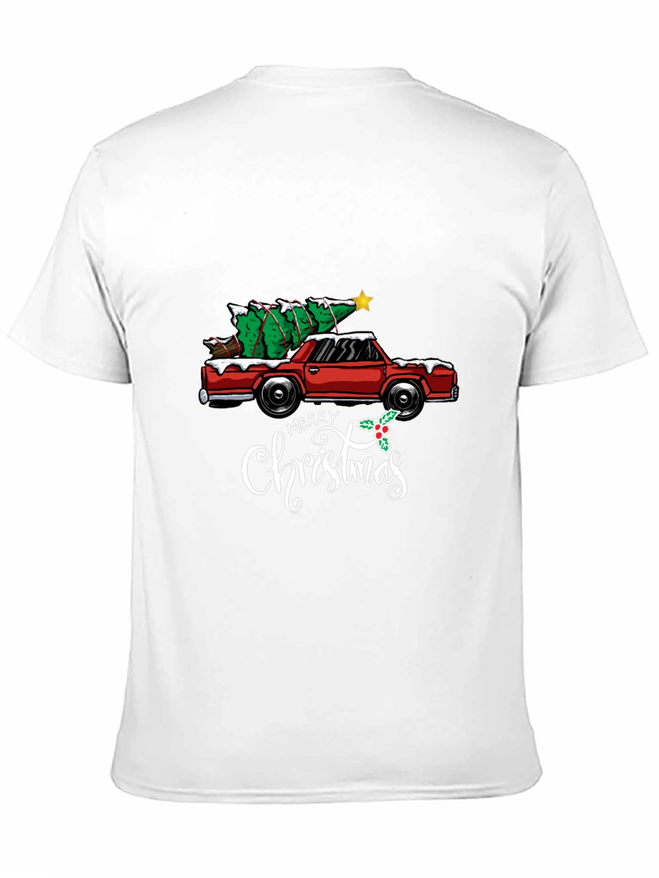 Merry Christmas Truck T-Shirt Holiday Tee