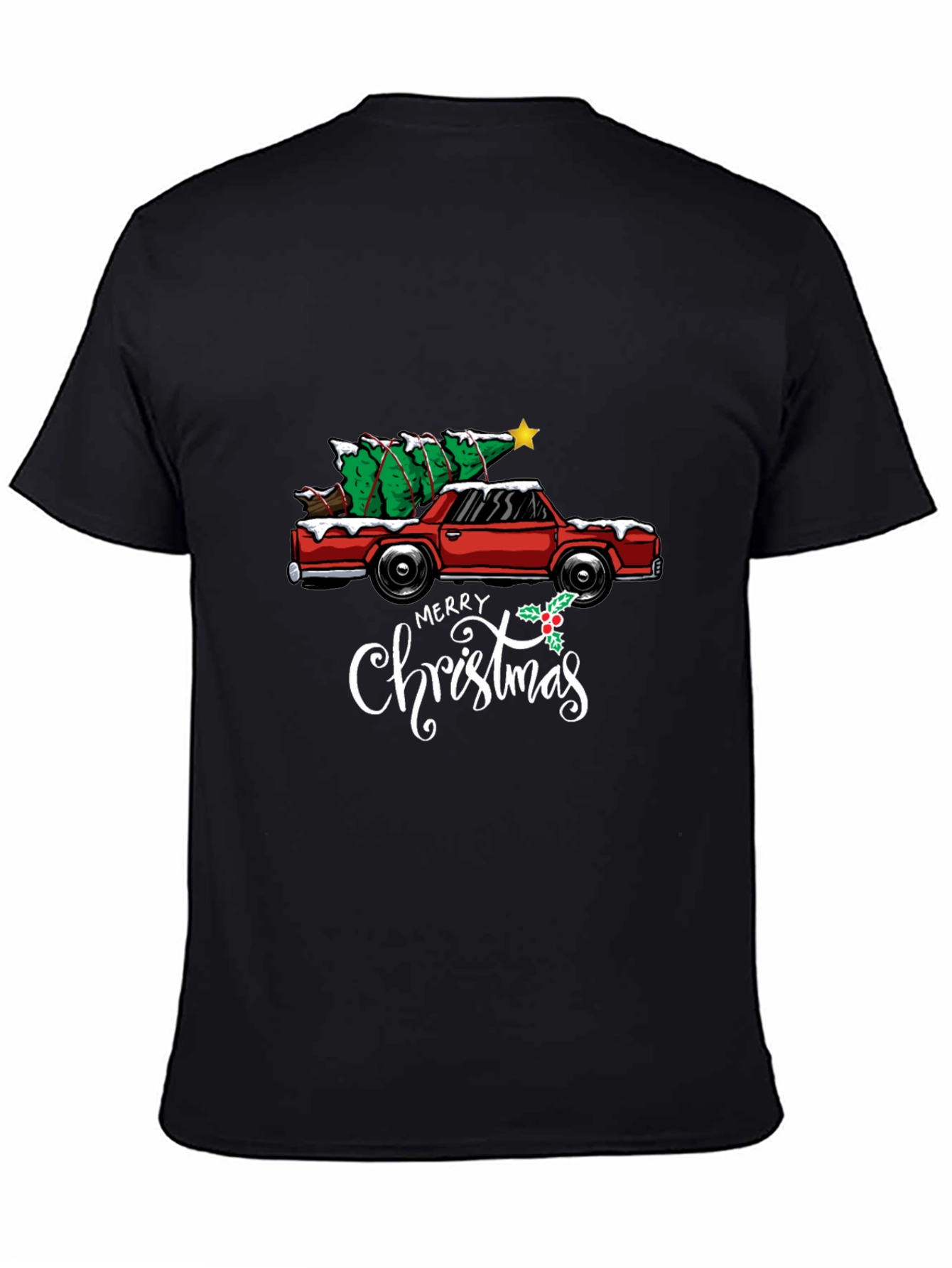 Merry Christmas Truck T-Shirt Holiday Tee