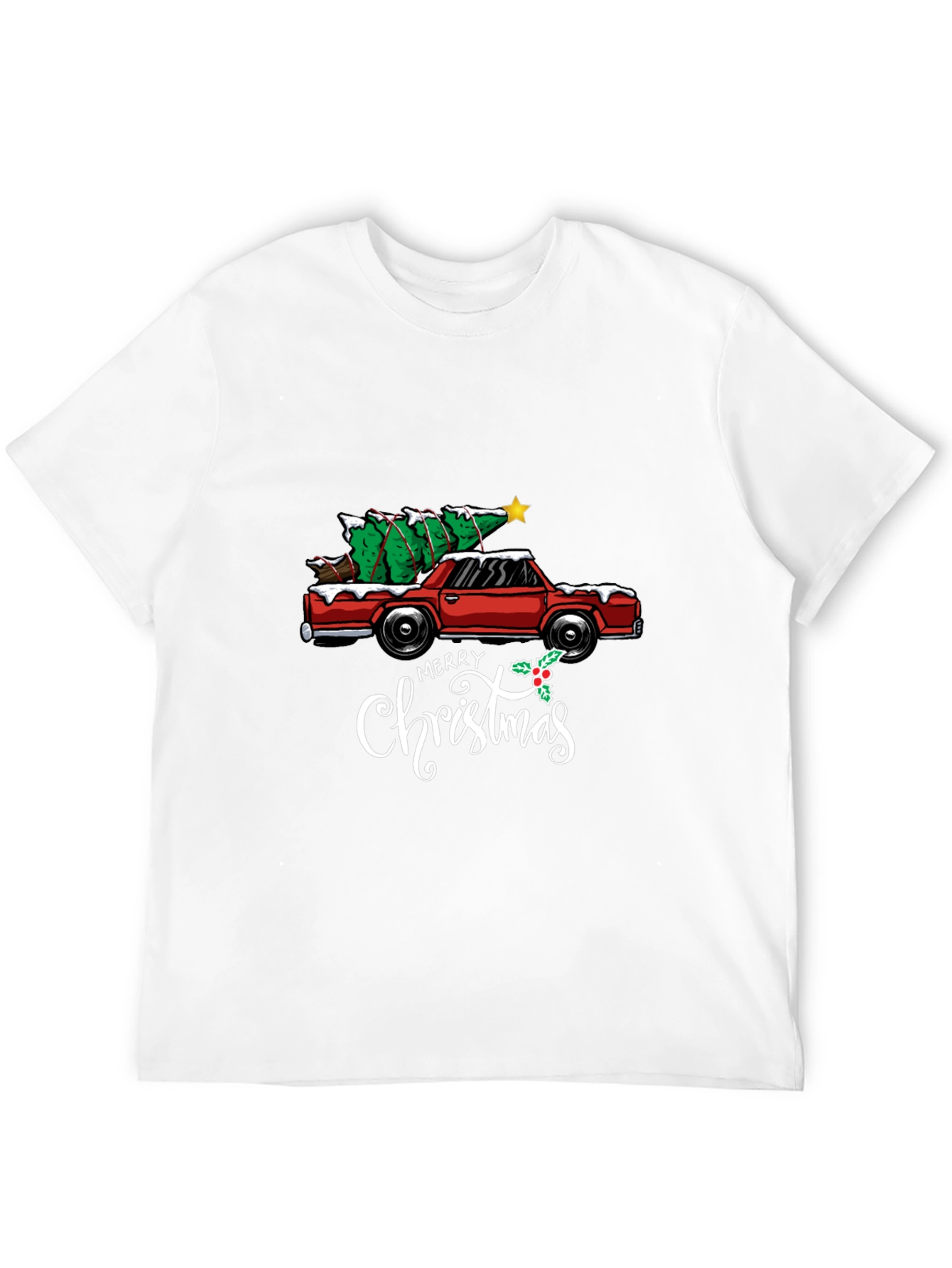 Merry Christmas Truck T-Shirt Holiday Tee