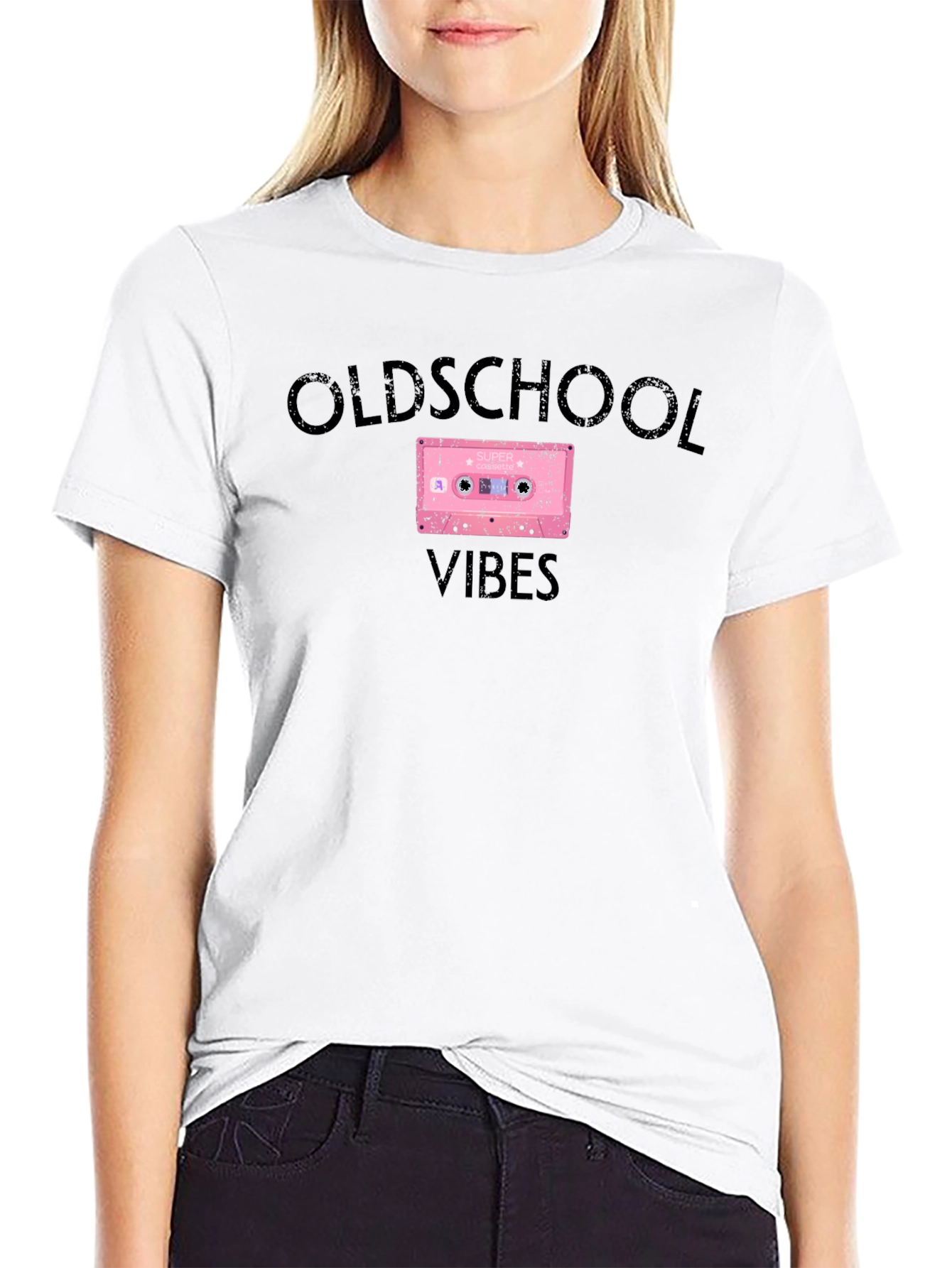 Oldschool Vibes Cassette Tape Graphic T-Shirt