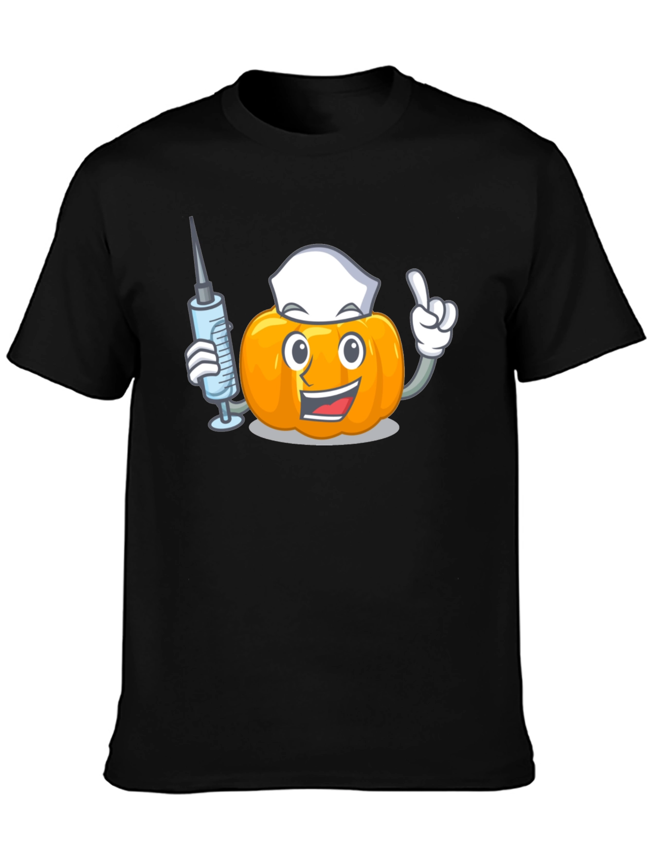 Pumpkin Nurse Black T-Shirt