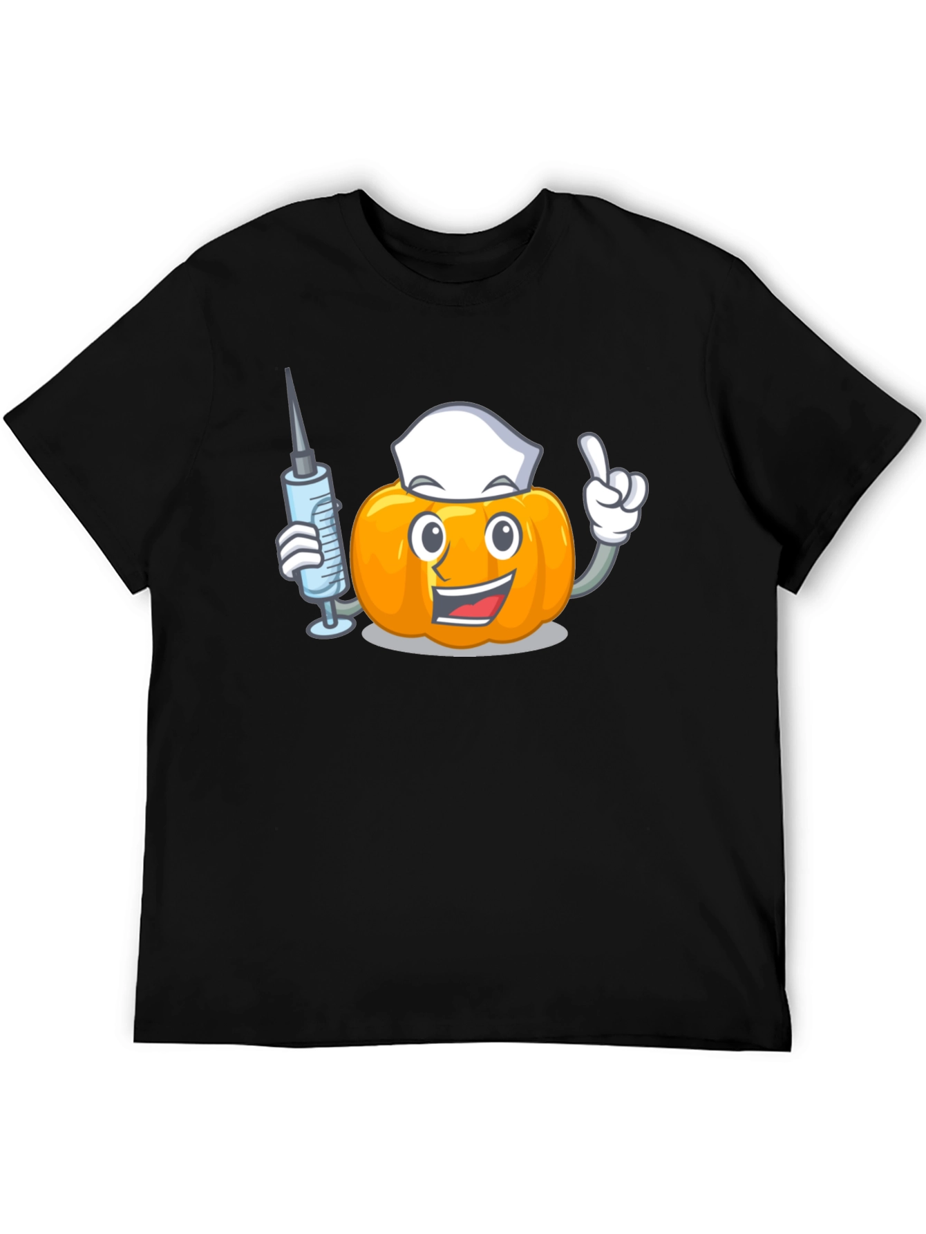 Pumpkin Nurse Black T-Shirt