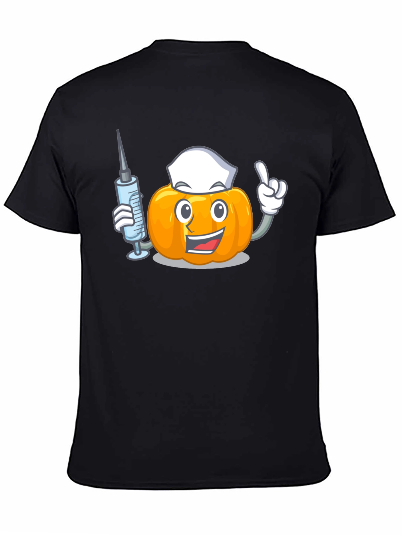 Pumpkin Nurse Black T-Shirt