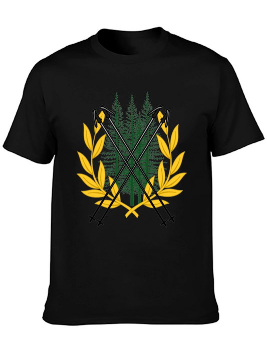Forest Crest Tee - Nature Inspired Black T-Shirt