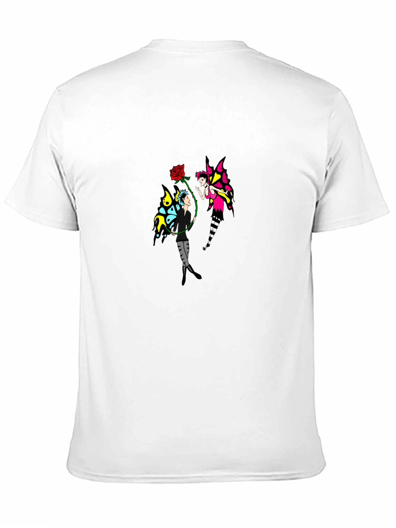 Fairy Rose Graphic Black T-Shirt