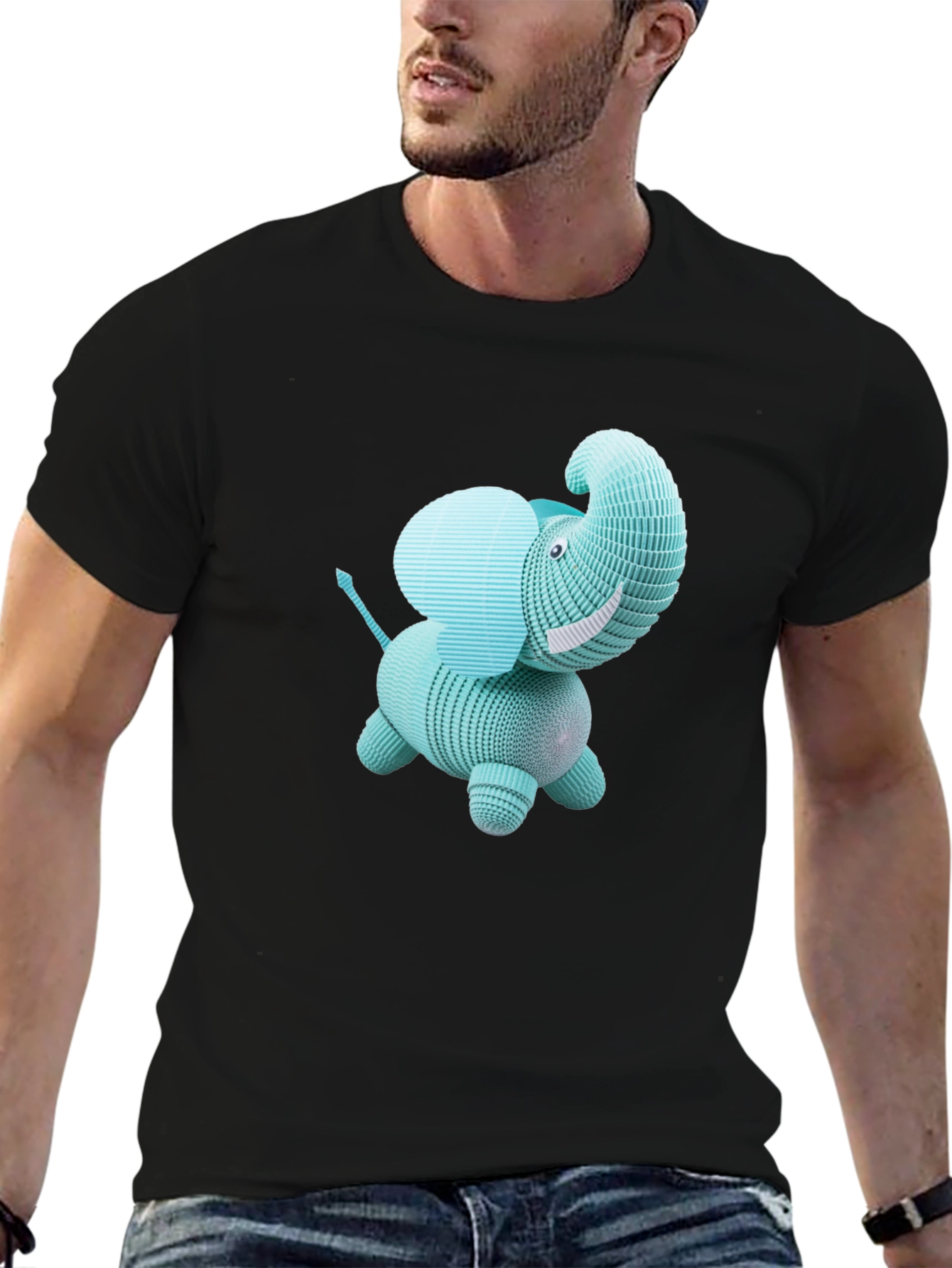 Cute Elephant Graphic Tee - Modern Design