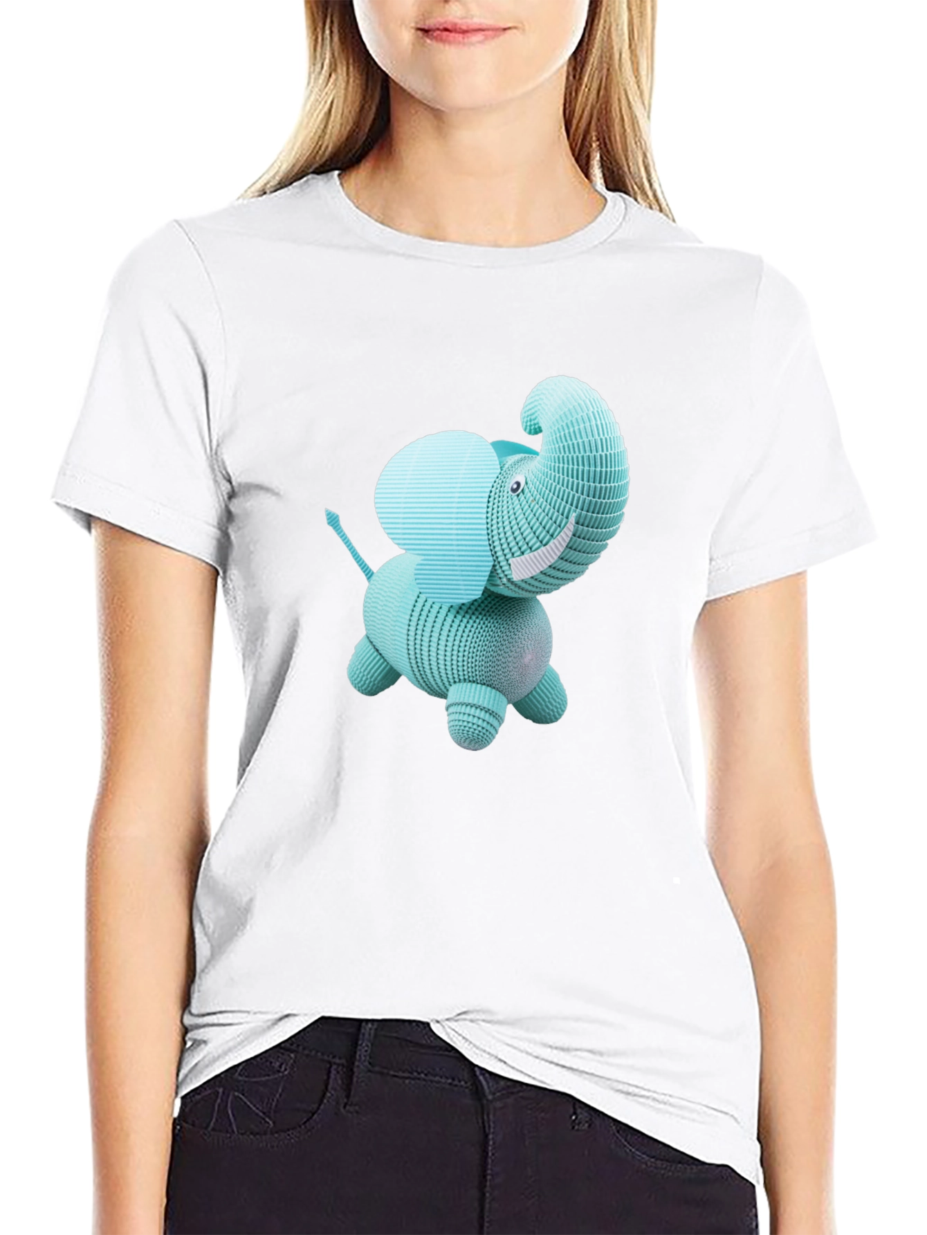 Cute Elephant Graphic Tee - Modern Design