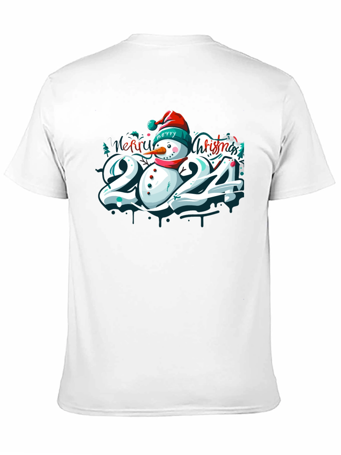 Festive 2024 Snowman Christmas T-Shirt