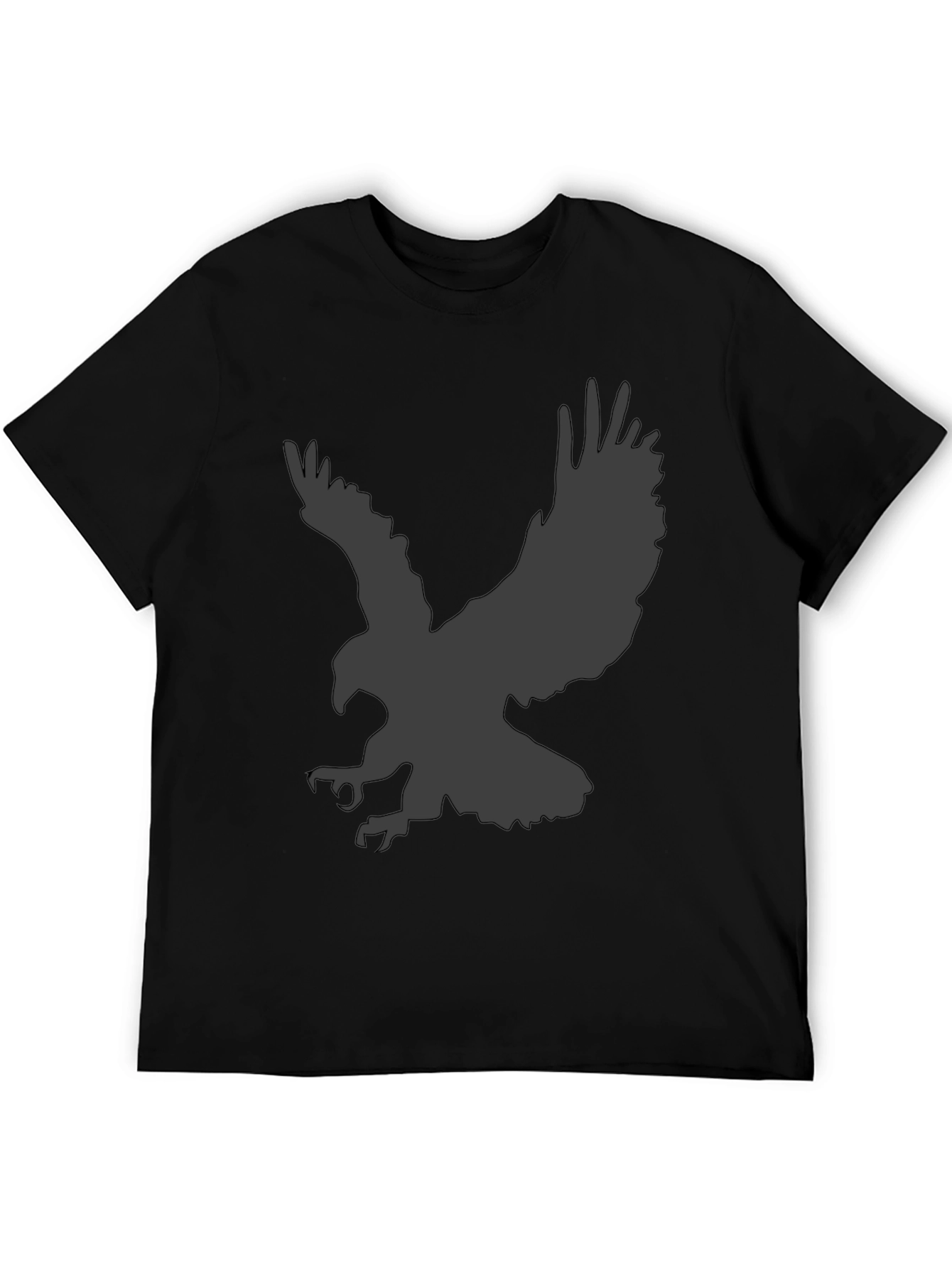 Mens Black Eagle Graphic T-Shirt