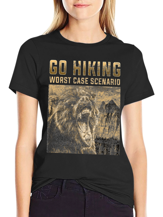 Go Hiking Worst Case Scenario Bear Graphic T-Shirt